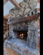Stone Fireplace - Country homes for sale and luxury real estate including horse farms and property in the Caledon and King City areas near Toronto