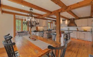 Eat-in Kitchen with Wide-board Oak Floors - Country homes for sale and luxury real estate including horse farms and property in the Caledon and King City areas near Toronto