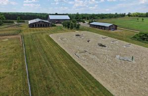 Outdoor Ring with Fibre Footing - Country homes for sale and luxury real estate including horse farms and property in the Caledon and King City areas near Toronto