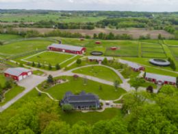 Aerial Looking South - Country homes for sale and luxury real estate including horse farms and property in the Caledon and King City areas near Toronto