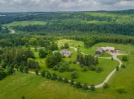 Aerial with Mono Cliffs Park in Background - Country homes for sale and luxury real estate including horse farms and property in the Caledon and King City areas near Toronto