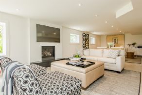Family Room with Walk-out - Country homes for sale and luxury real estate including horse farms and property in the Caledon and King City areas near Toronto